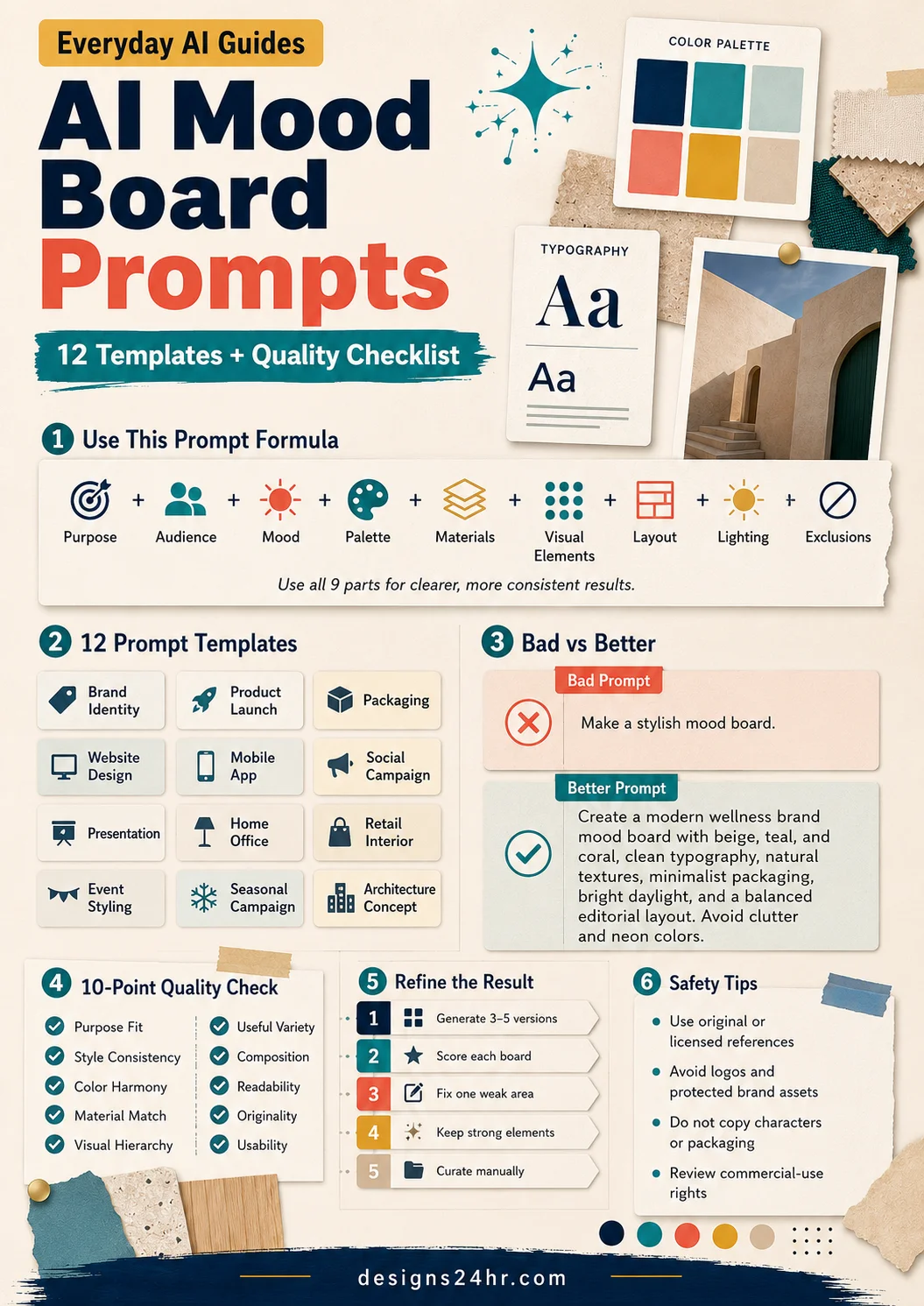 Use structured AI mood board prompts to create a clearer and more cohesive visual direction.