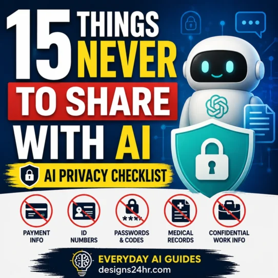 what not to share with ChatGPT AI privacy checklist
