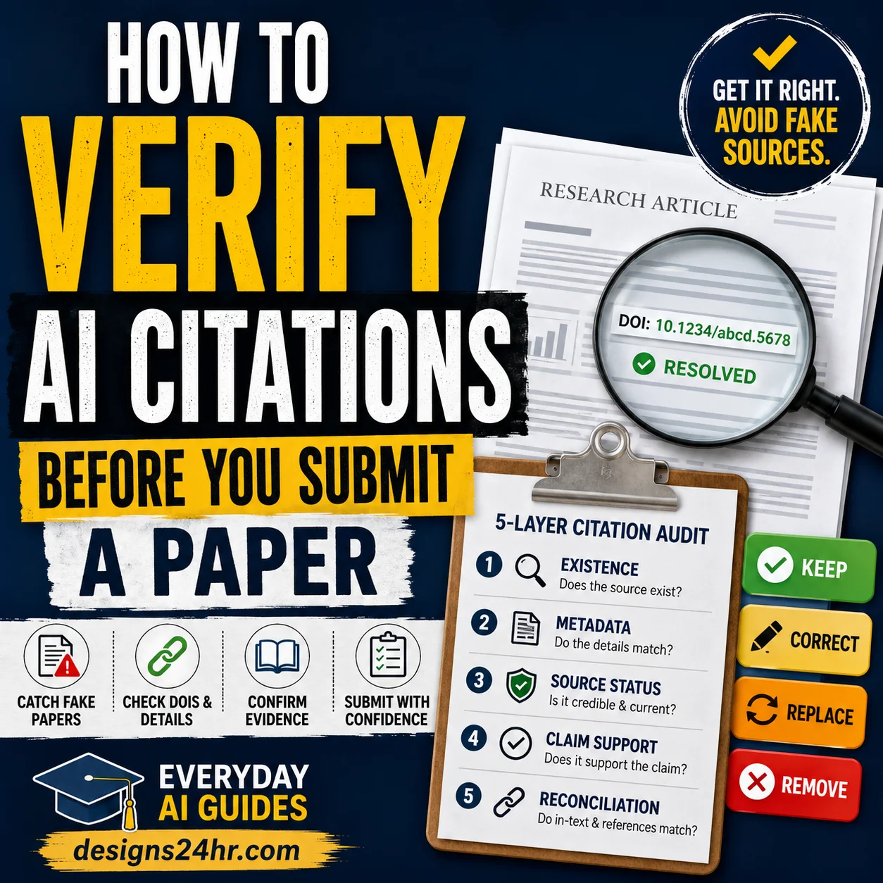 How to verify AI citations using a five-layer academic reference audit