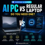 AI PC vs regular laptop comparison showing two laptops and the question “Do You Need One?”