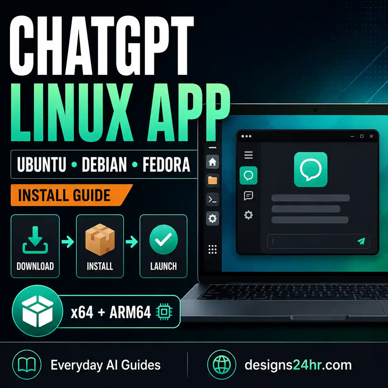 ChatGPT Linux App install guide for Ubuntu, Debian and Fedora with x64 and ARM64 support
