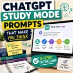 ChatGPT Study Mode prompts using a five-step tutor loop for better learning