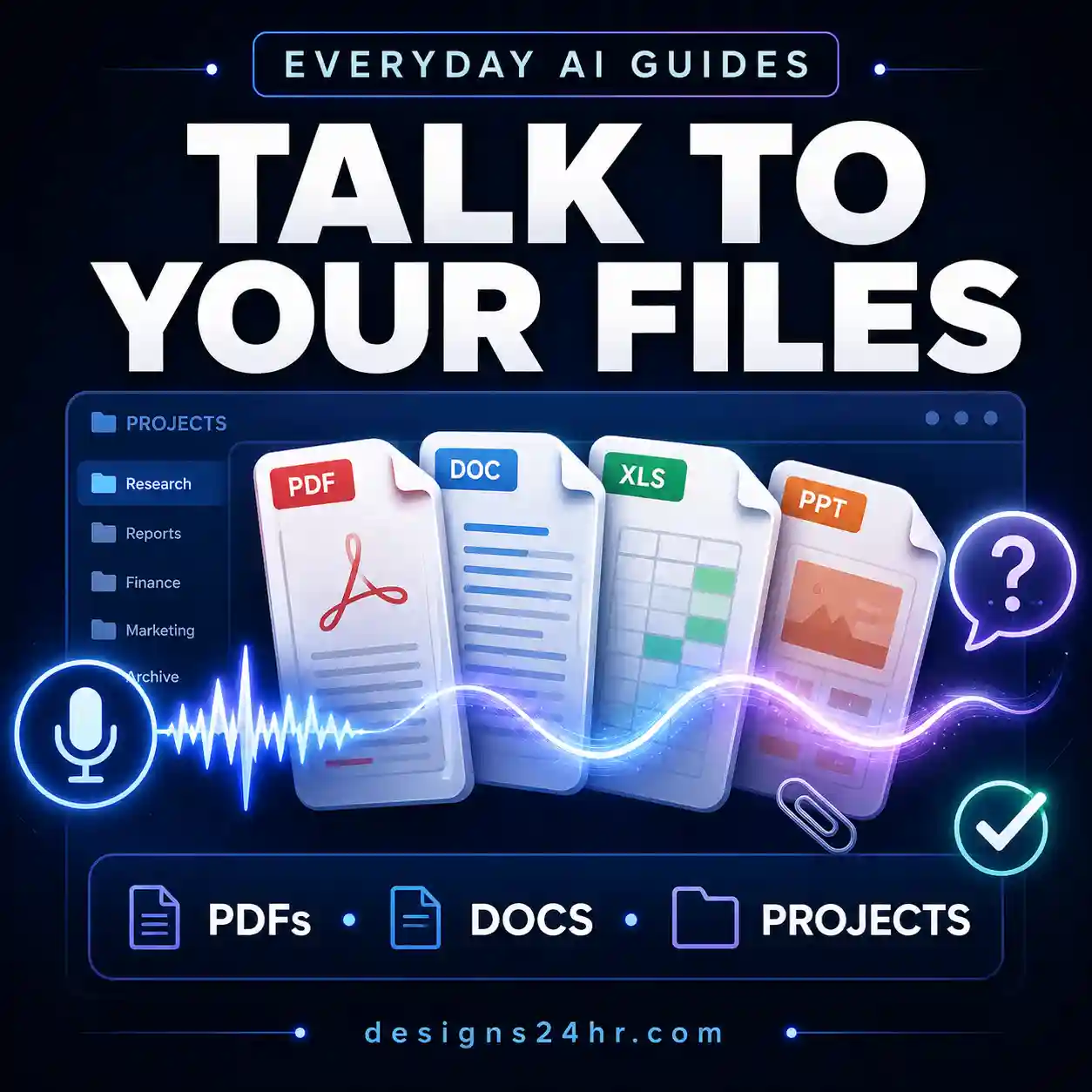 ChatGPT Voice file uploads guide for PDFs, documents and Projects