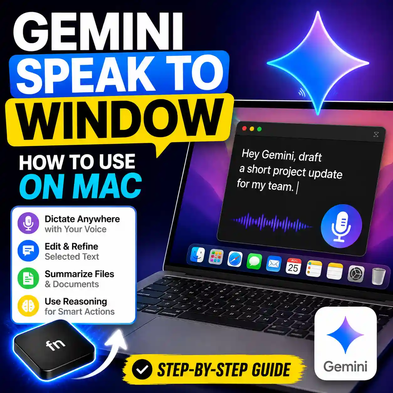 Gemini Speak to Window guide for intelligent dictation on Mac