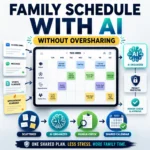 How to organize a family schedule with AI using one shared calendar and privacy review