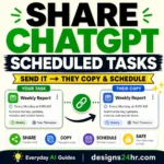 Share ChatGPT scheduled tasks by sending a link someone else can copy and schedule