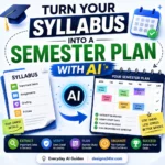 Syllabus turning into an AI semester plan with verified deadlines and weekly study blocks