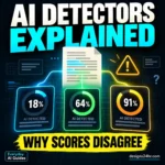 AI detectors explained with conflicting AI detection scores and false positive warning