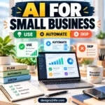 AI for small business guide showing what to use, automate, and skip