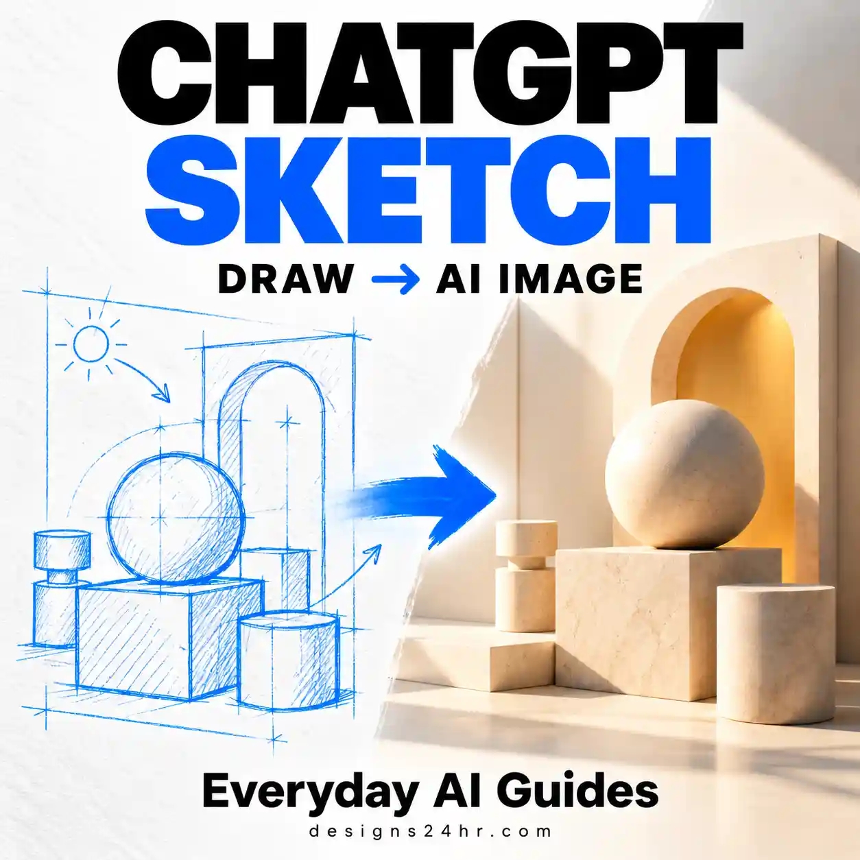 ChatGPT Sketch guide for turning a rough drawing into an AI image