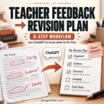 Teacher feedback comments organized into a clear revision plan using ChatGPT