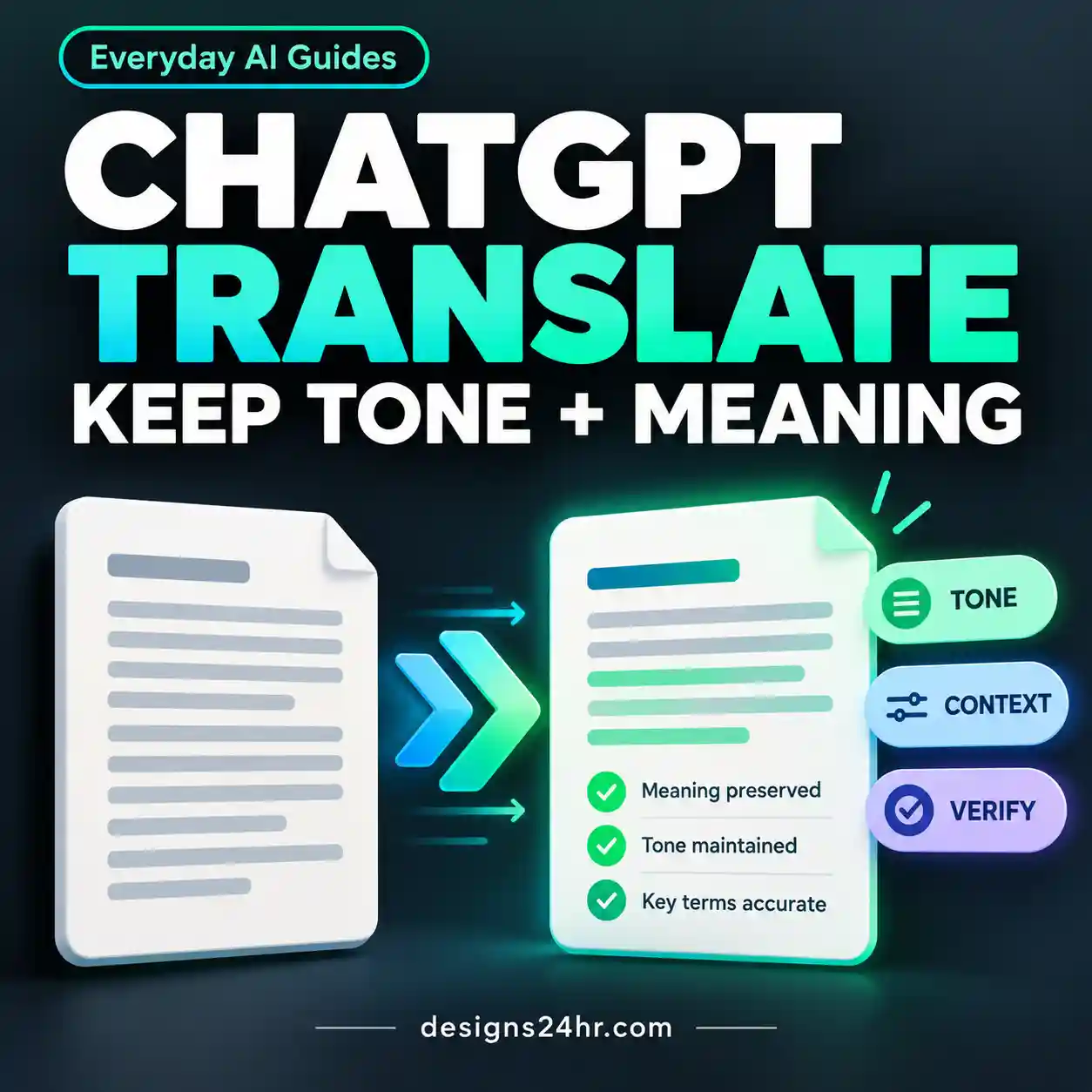 ChatGPT Translate workflow for preserving tone and meaning