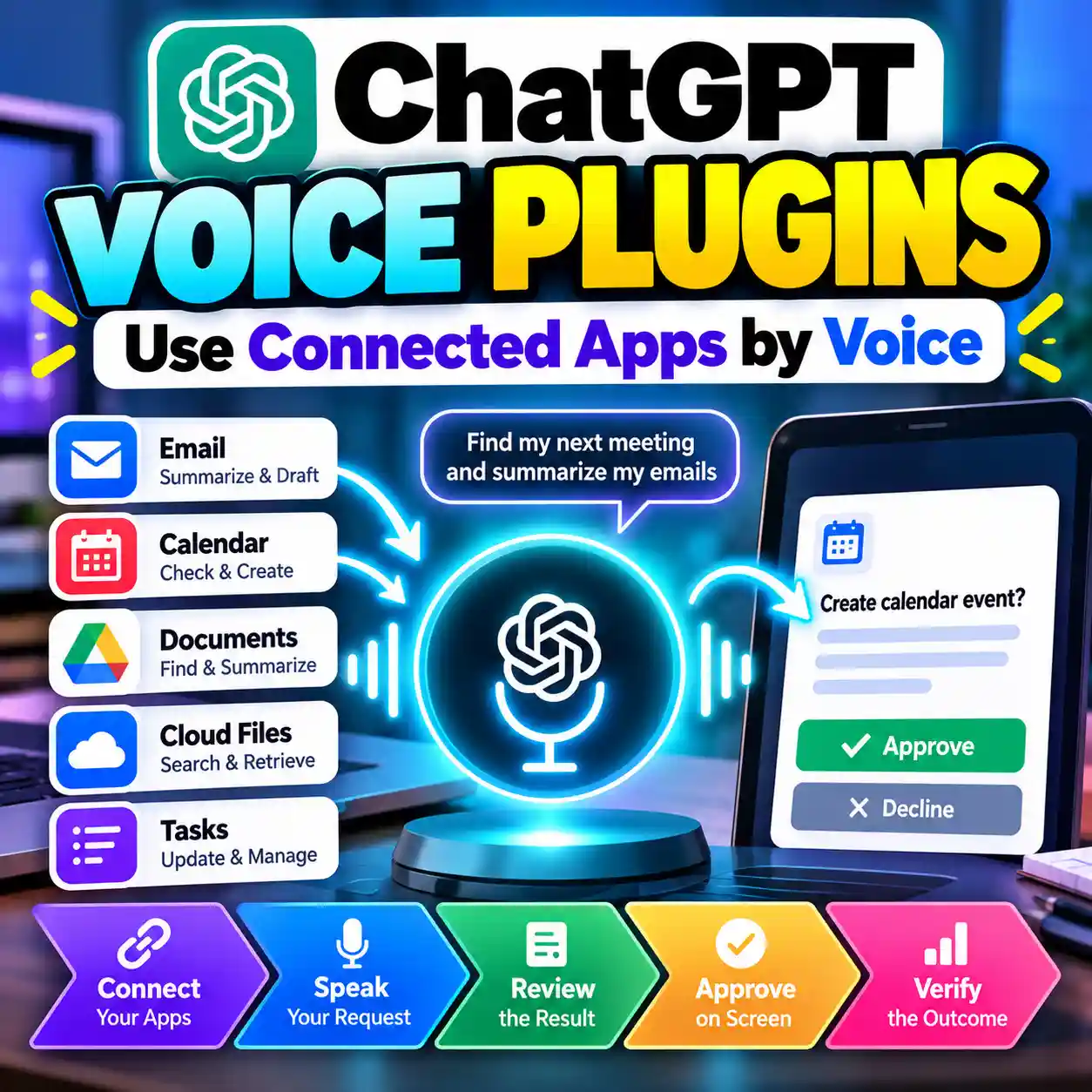 ChatGPT Voice plugins guide for using connected apps in Live Voice
