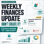 ChatGPT Weekly Finances Update guide showing how to pause or delete an unexpected scheduled finance task