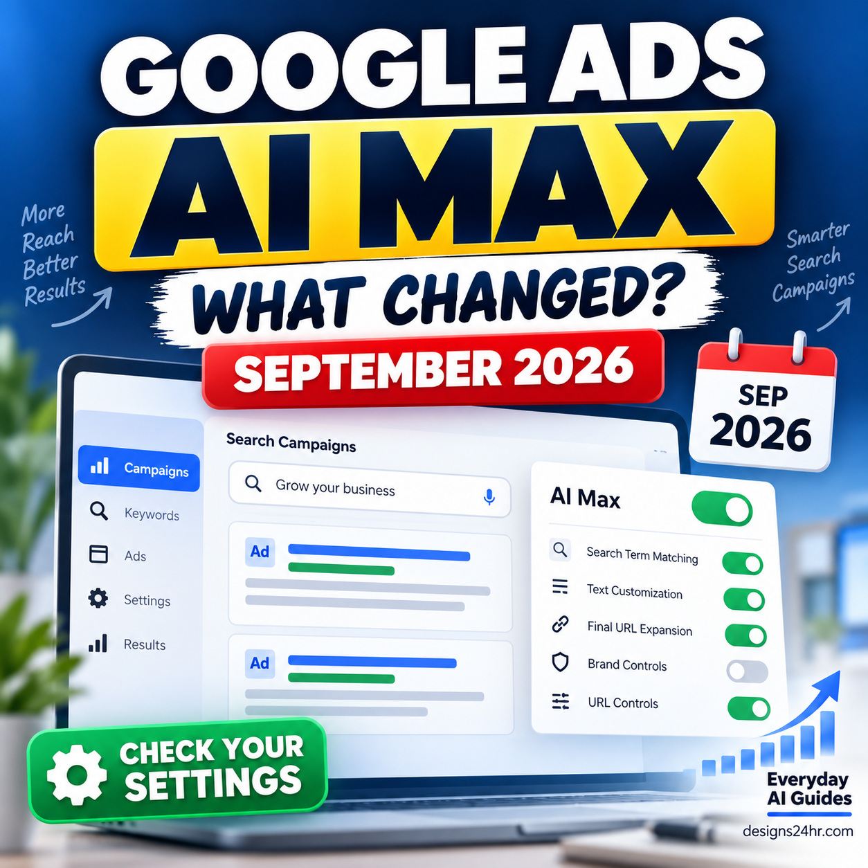 Google Ads AI Max for Search Campaigns September 2026 changes and settings guide