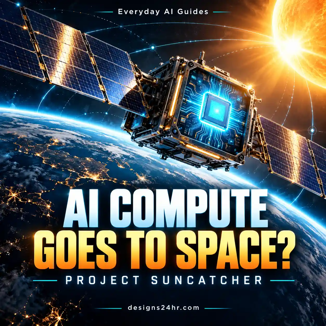 Google Project Suncatcher AI satellite concept for space-based computing