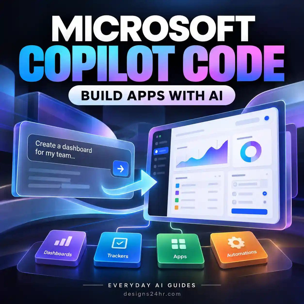 Microsoft Copilot Code guide for building apps, dashboards and trackers