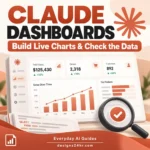 Claude Dashboards guide illustration showing live charts, business metrics and data verification