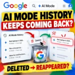Google AI Mode history keeps coming back after deleting saved searches