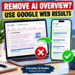 How to get rid of AI Overview using Google Web search results on desktop and mobile
