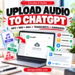 How to upload audio to ChatGPT using MP3 WAV and M4A files for transcription