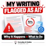 Why is my writing flagged as AI when I wrote it myself? Guide to false positives and next steps.